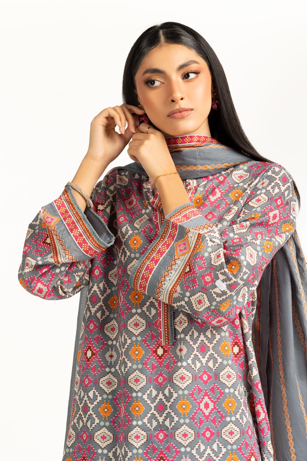3PC Lawn Printed Suit IUSTKSD-1025