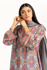 3PC Lawn Printed Suit IUSTKSD-1025