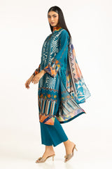 3PC Lawn Printed Suit IUSTKSD-1027