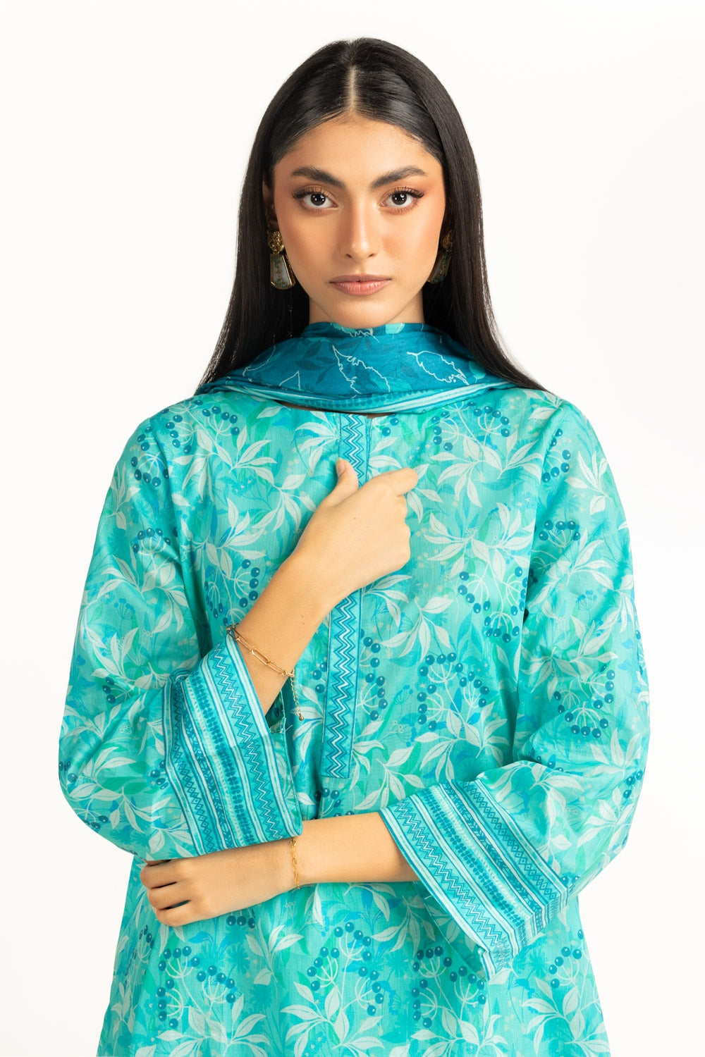 3PC Lawn Printed Suit IUSTKSD-1052