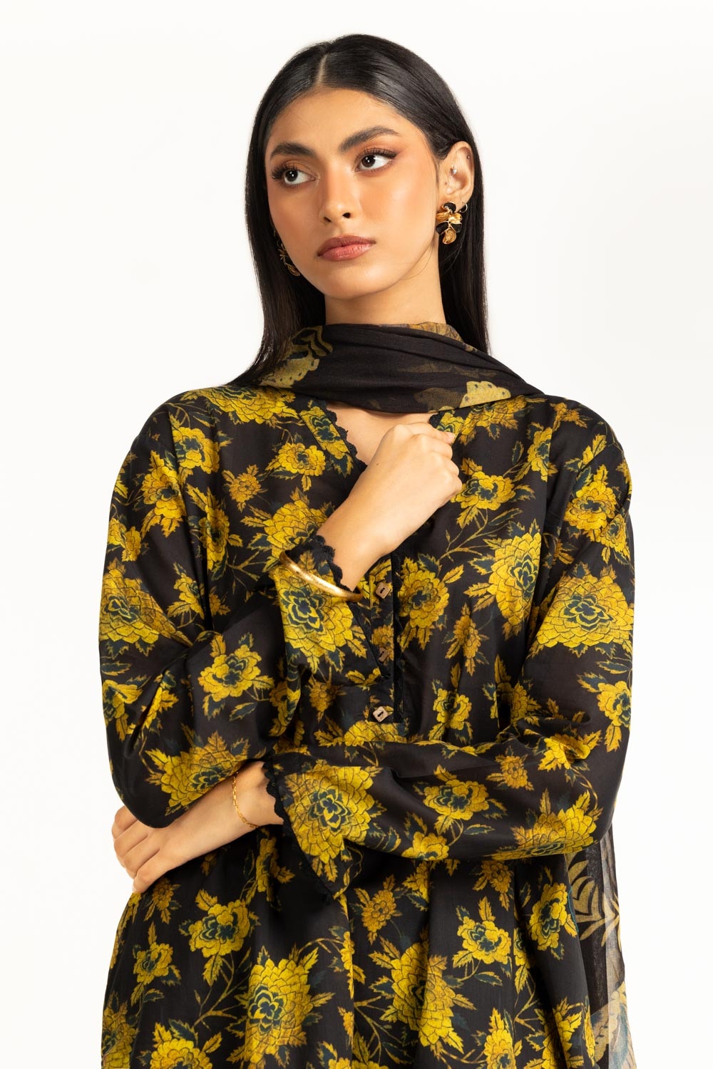 3PC Lawn Printed Suit IUSTKSD-1054