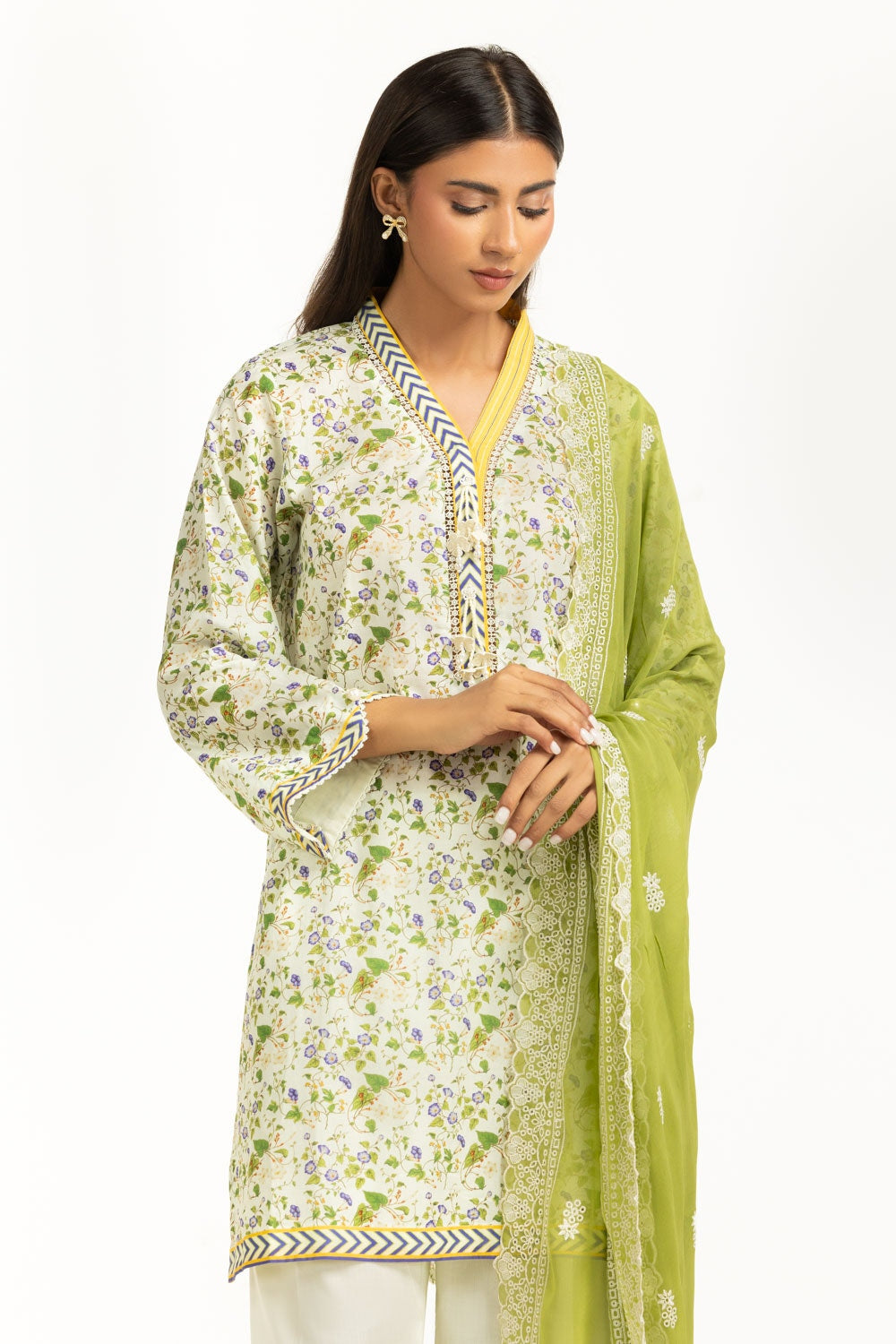 3PC Lawn Printed Suit IUSTKSD-1057
