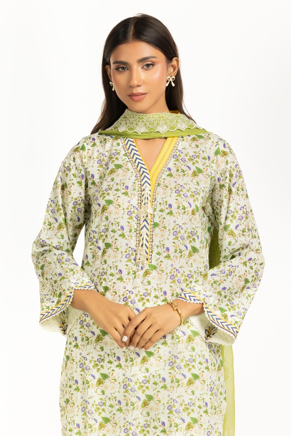 3PC Lawn Printed Suit IUSTKSD-1057