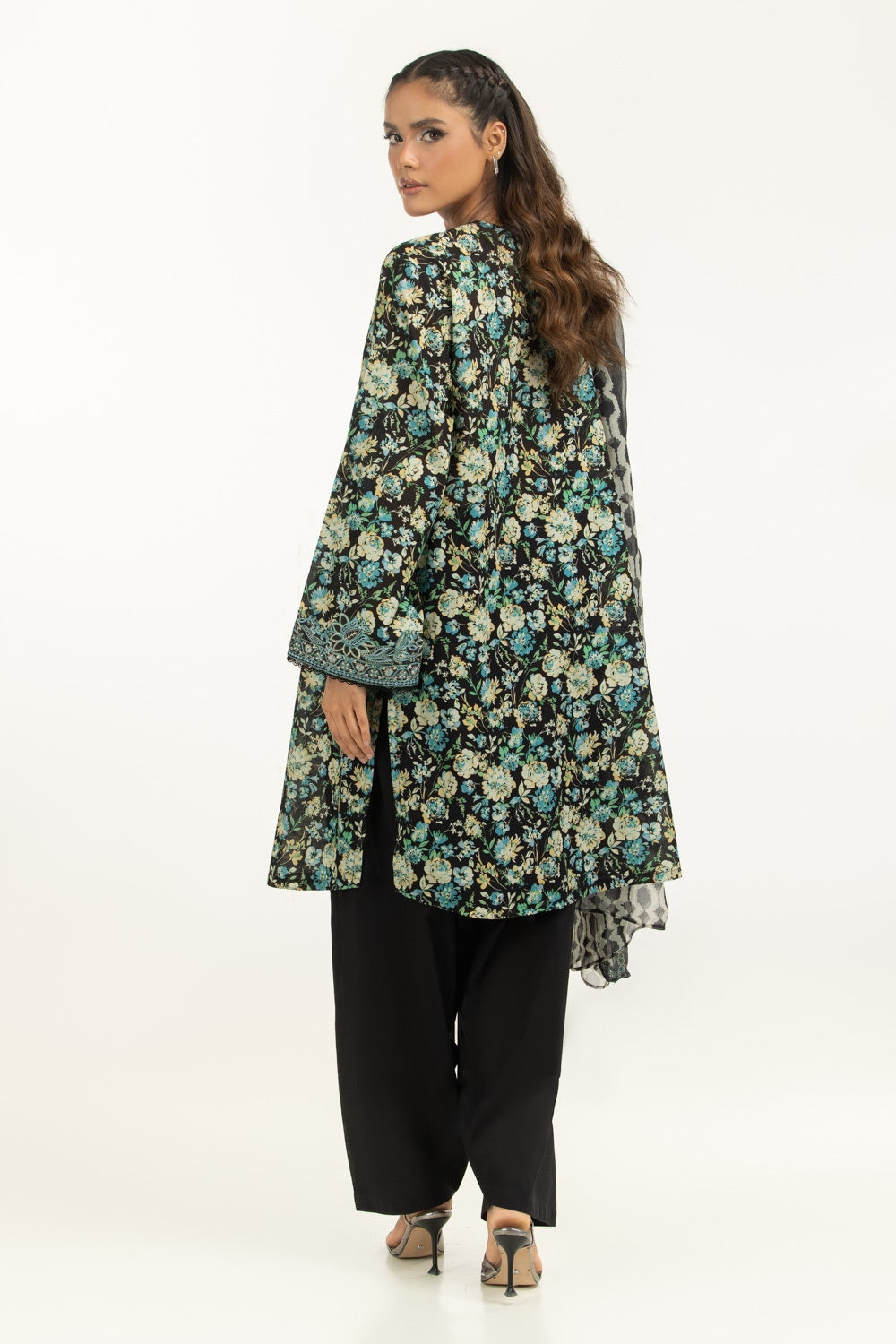 3PC Lawn Printed Suit IUSTKSD-1058