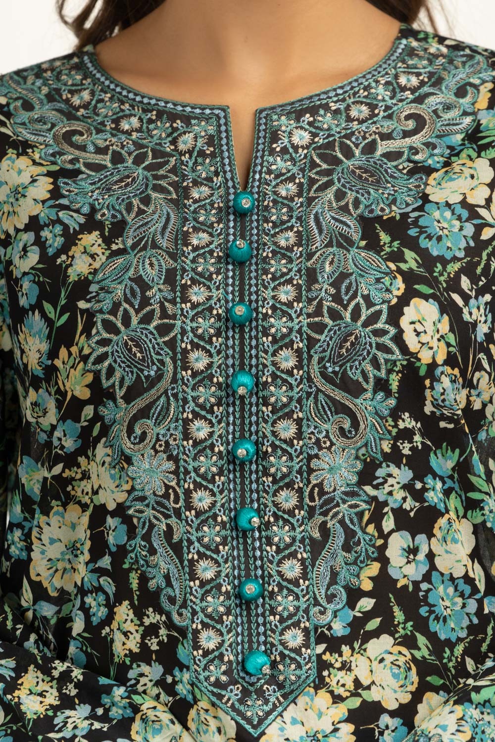 3PC Lawn Printed Suit IUSTKSD-1058