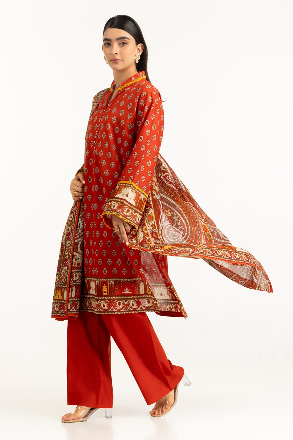 3PC Lawn Printed Suit IUSTKSD-1060