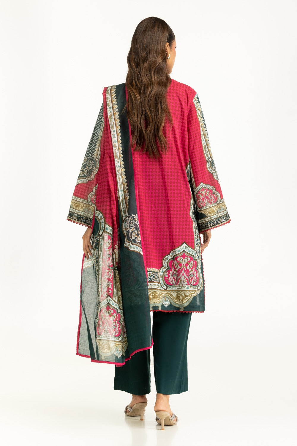 3PC Lawn Printed Suit IUSTKSD-1110