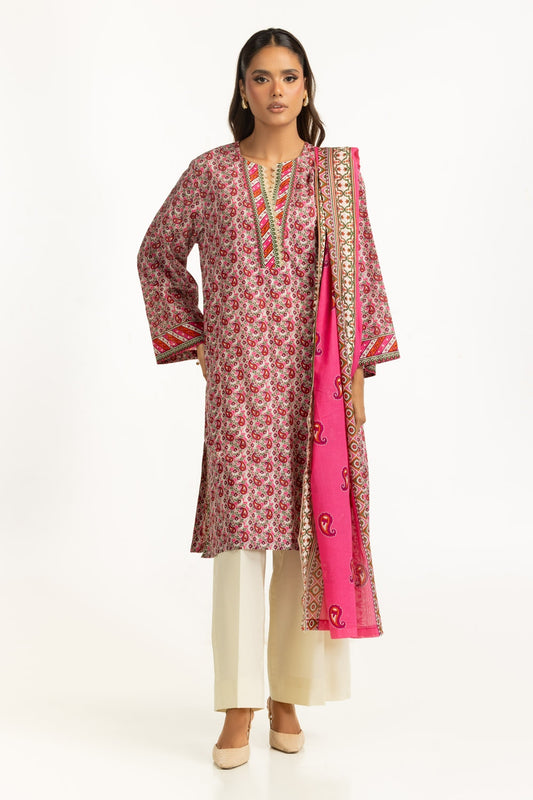 3PC Lawn Printed Suit IUSTKSD-1122