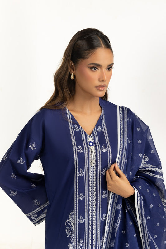 3PC Lawn Printed Suit IUSTKSD-1140