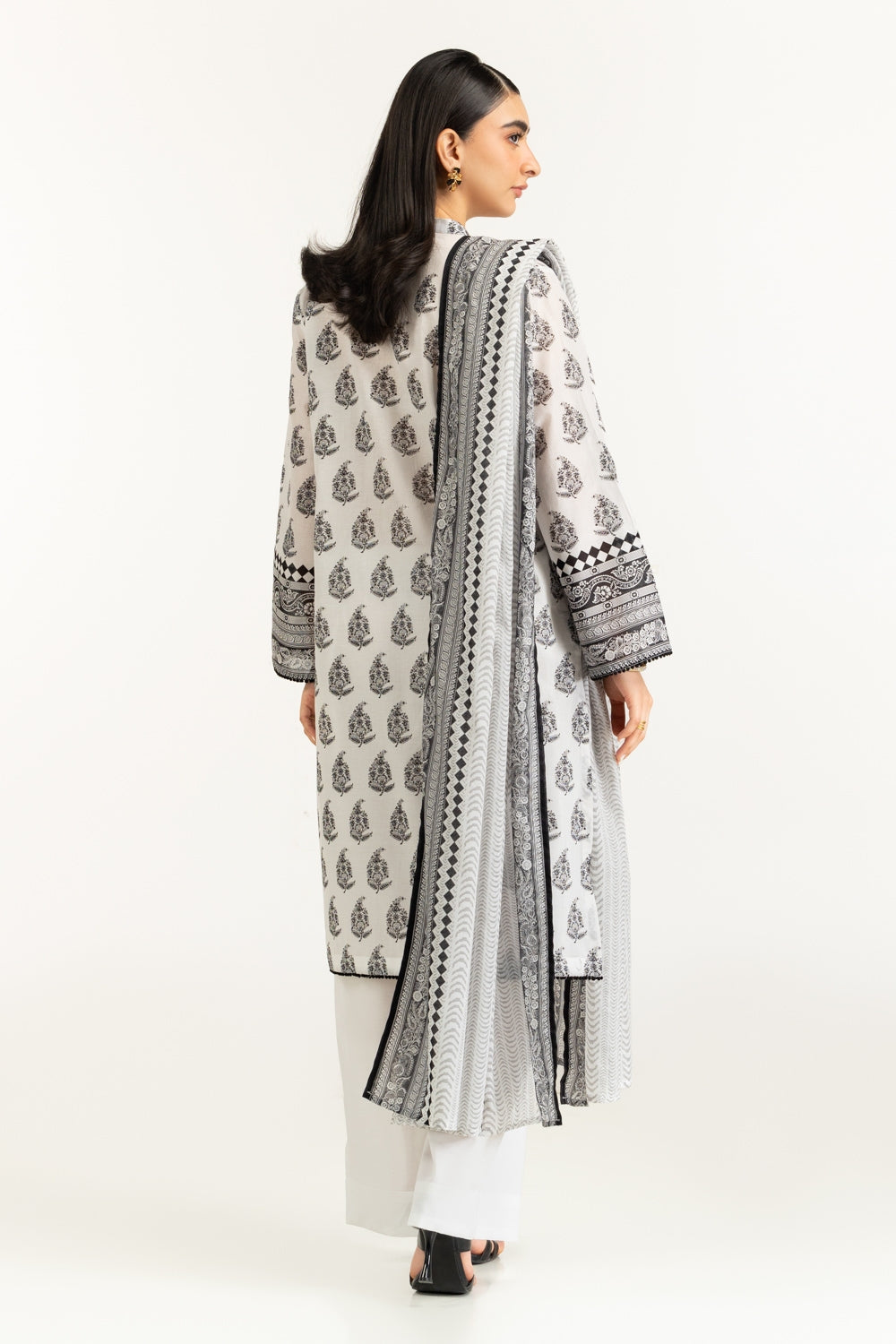 3PC Lawn Printed Suit IUSTKSD-1159