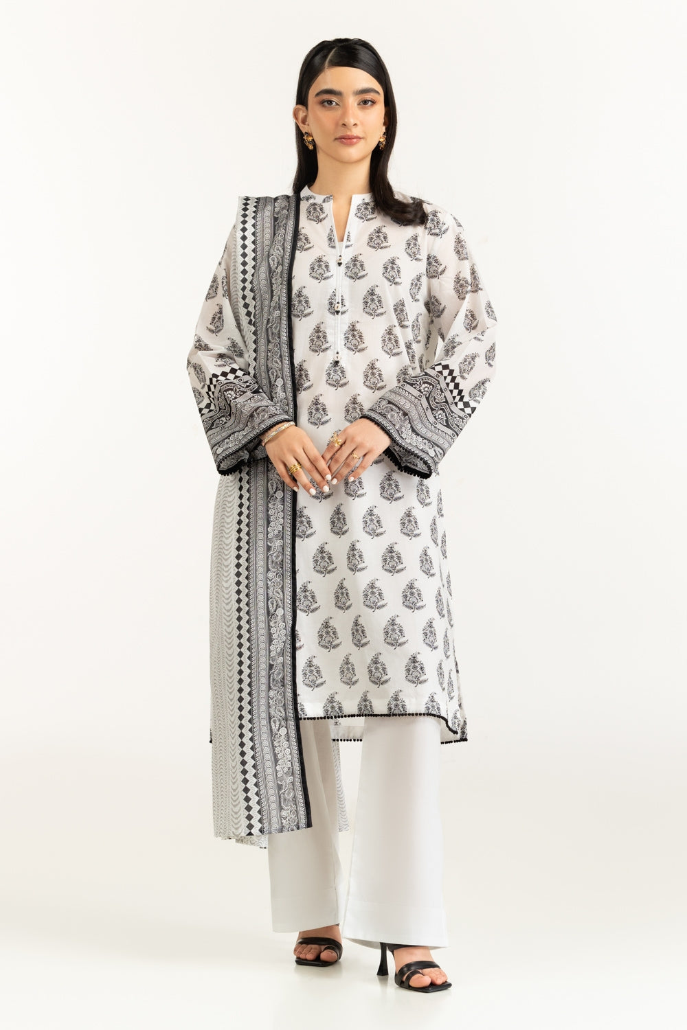 3PC Lawn Printed Suit IUSTKSD-1159