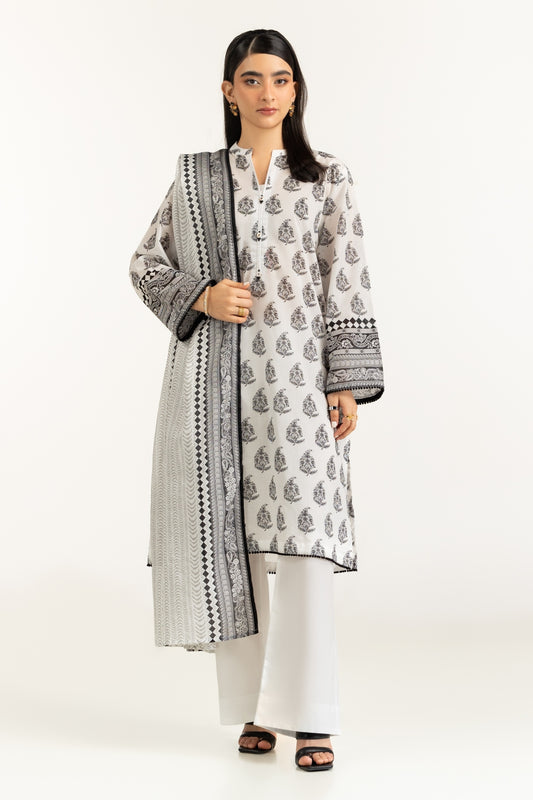 3PC Lawn Printed Suit IUSTKSD-1159