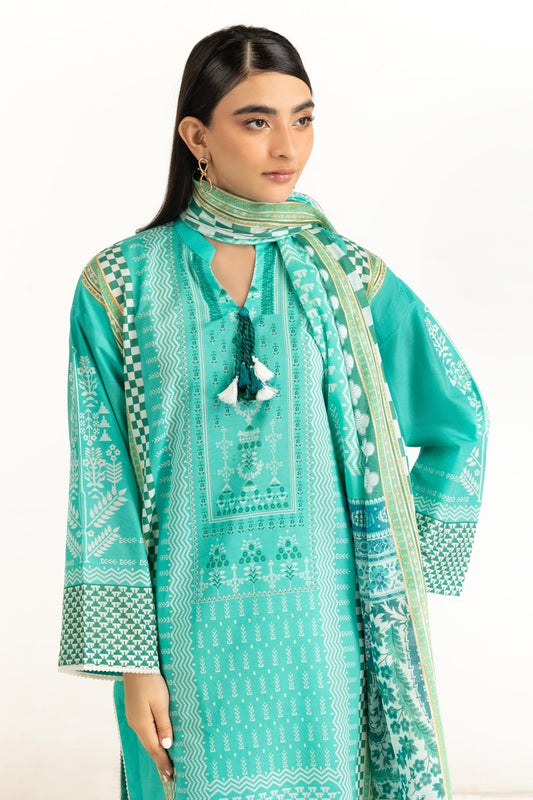 3PC Lawn Printed Suit IUSTKSD-1161