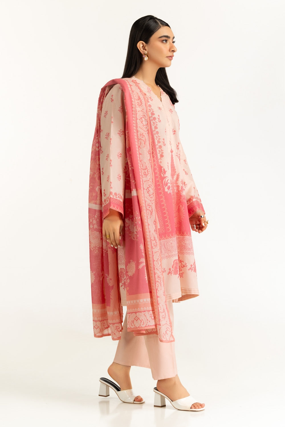 3PC Lawn Printed Suit IUSTKSD-1166