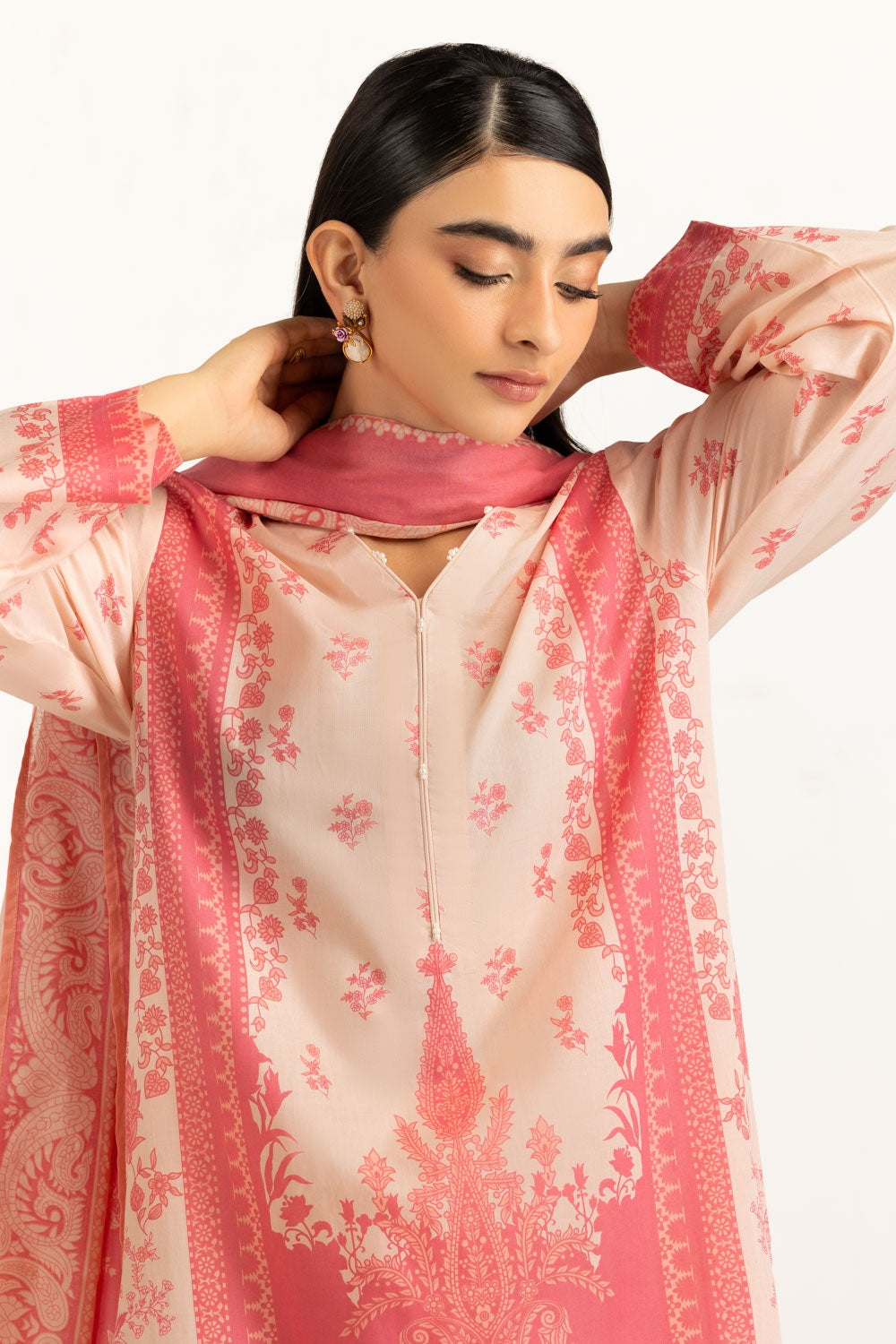 3PC Lawn Printed Suit IUSTKSD-1166