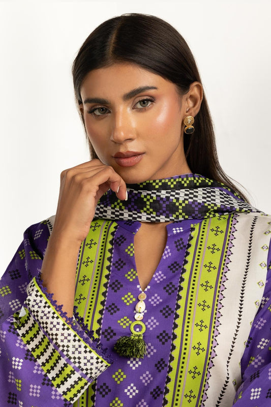 3PC Lawn Printed Suit IUSTKSD-1168