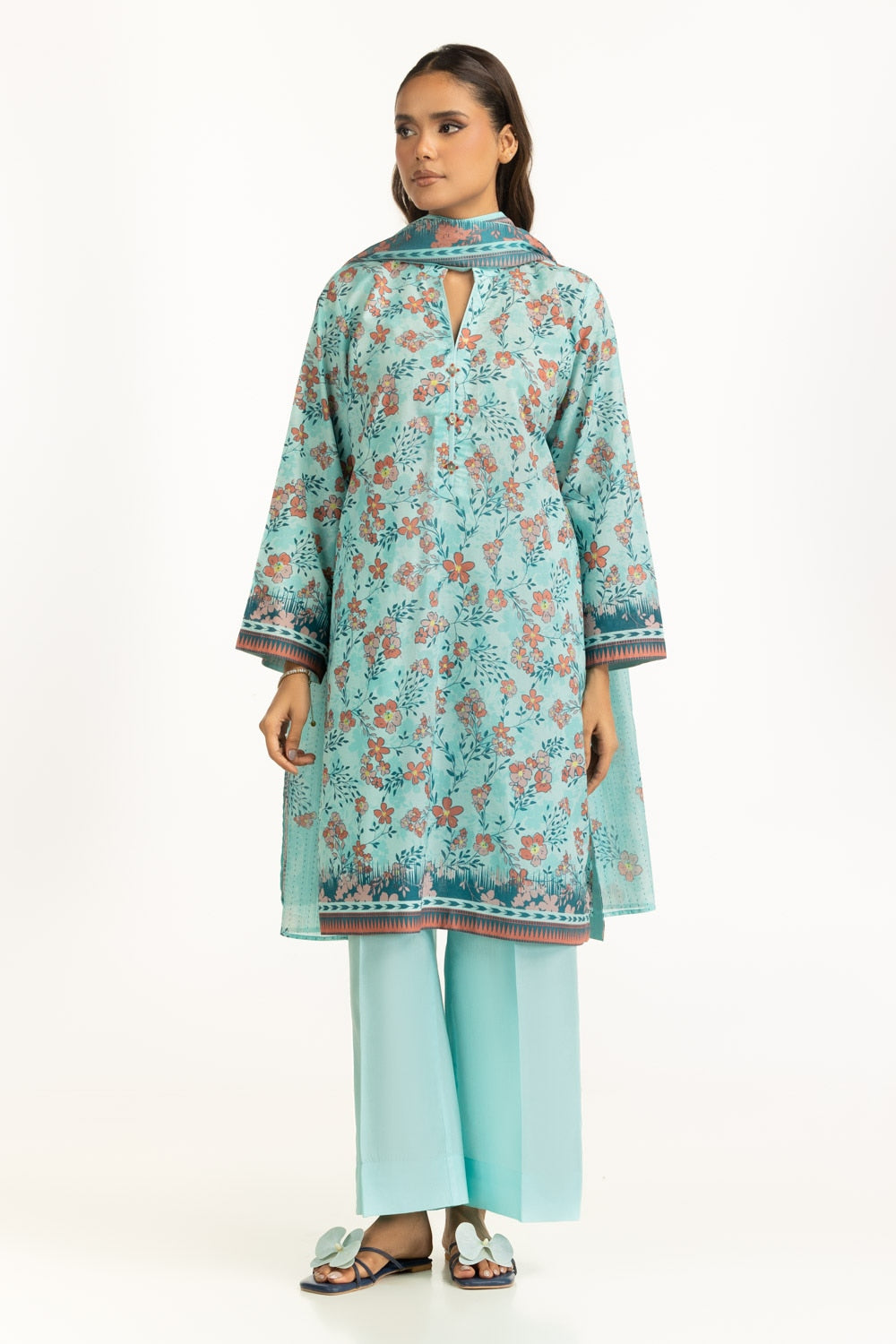 3PC Lawn Printed Suit IUSTKSD-1174