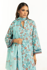 3PC Lawn Printed Suit IUSTKSD-1174