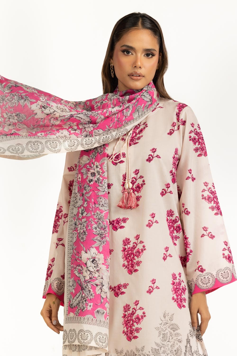 3PC Lawn Printed Suit IUSTKSD-1181