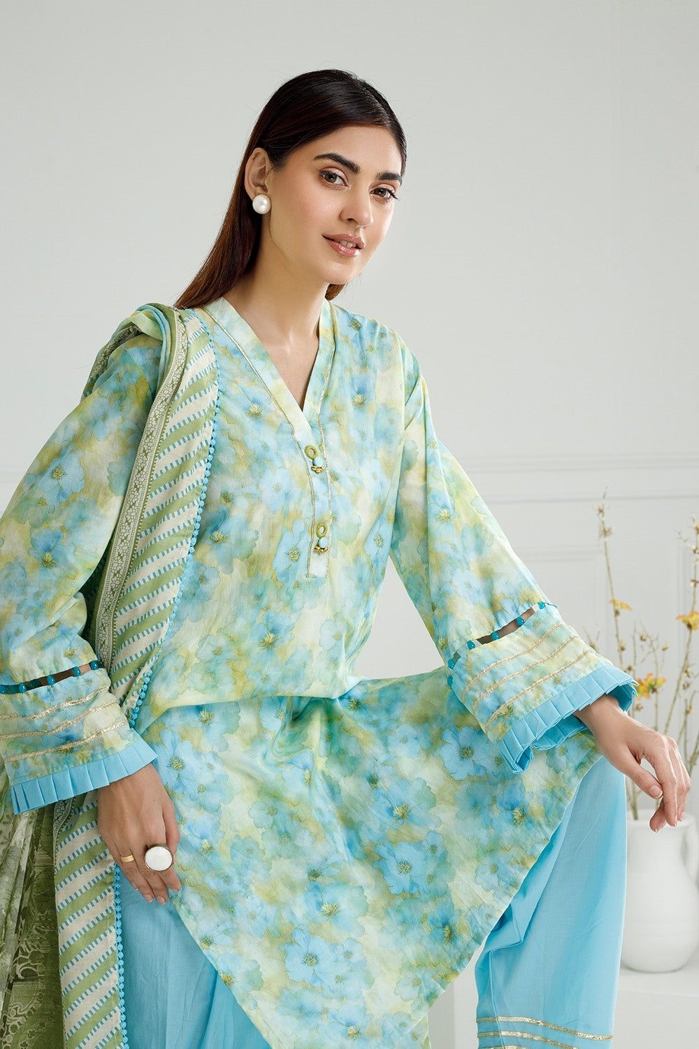 3PC Lawn Printed Suit IUSTKSD-507