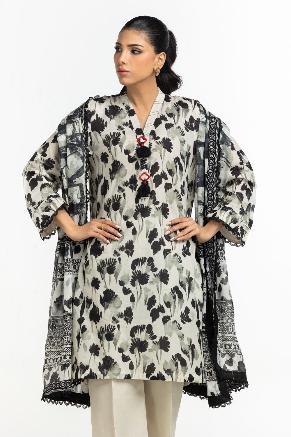 3PC Lawn Printed Suit IUSTKSD-546