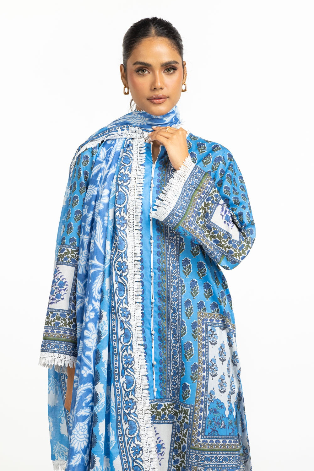 3PC Lawn Printed Suit IUSTKSD-658