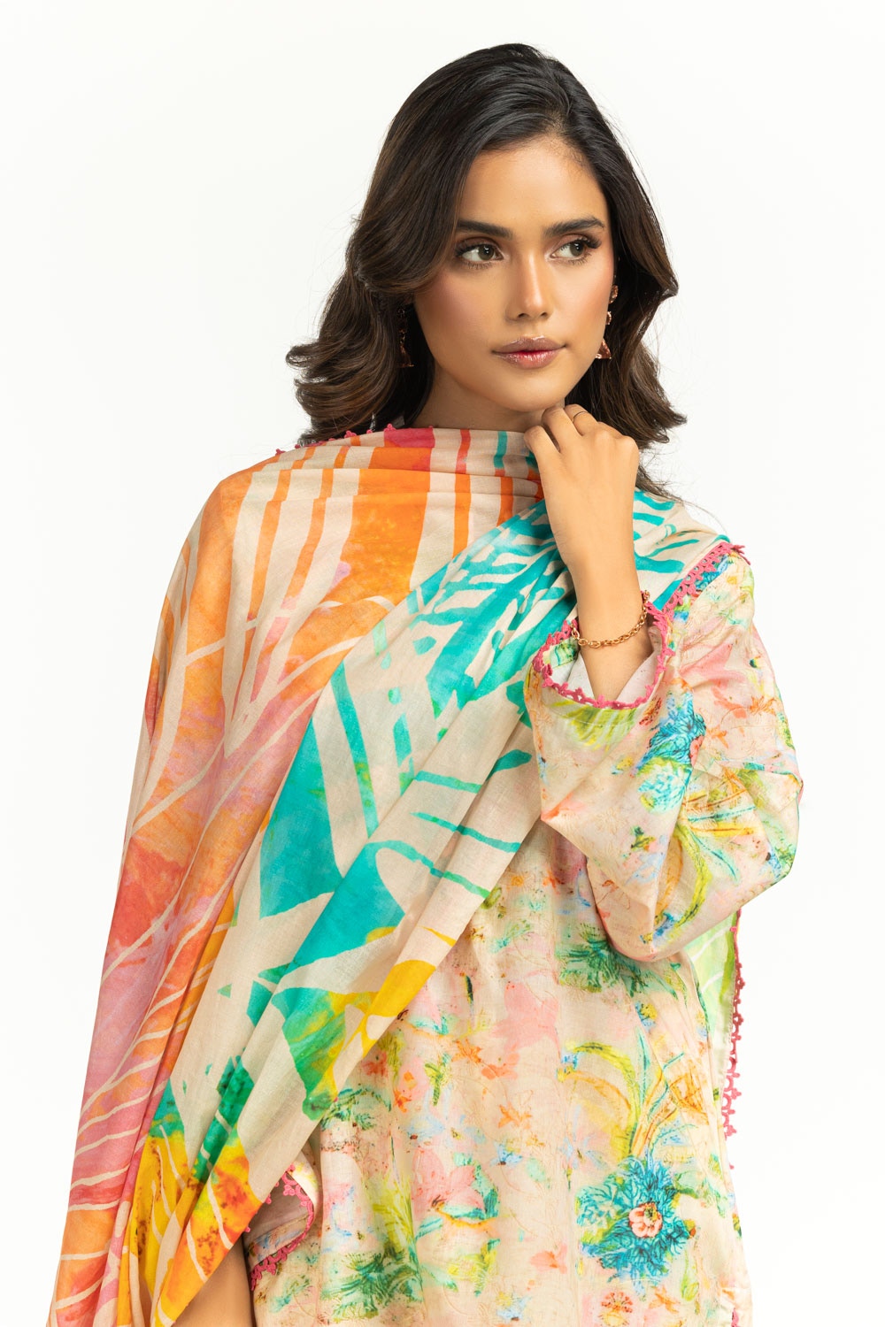 3PC Lawn Printed Suit IUSTKSD-662