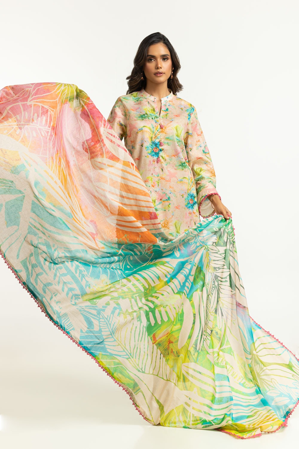 3PC Lawn Printed Suit IUSTKSD-662
