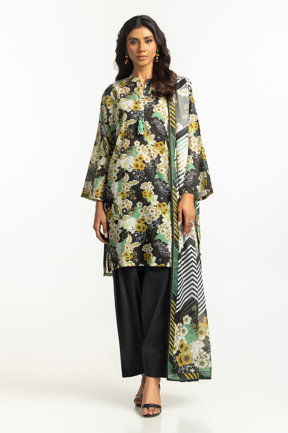3PC Lawn Printed Suit IUSTKSD-676