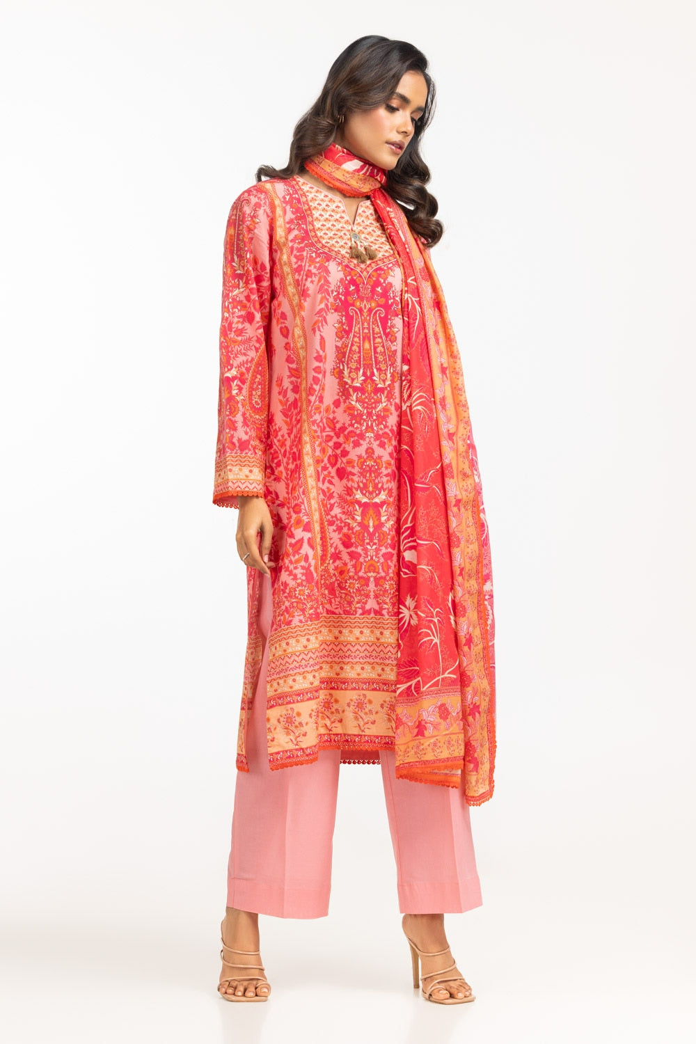 3PC Lawn Printed Suit IUSTKSD-679