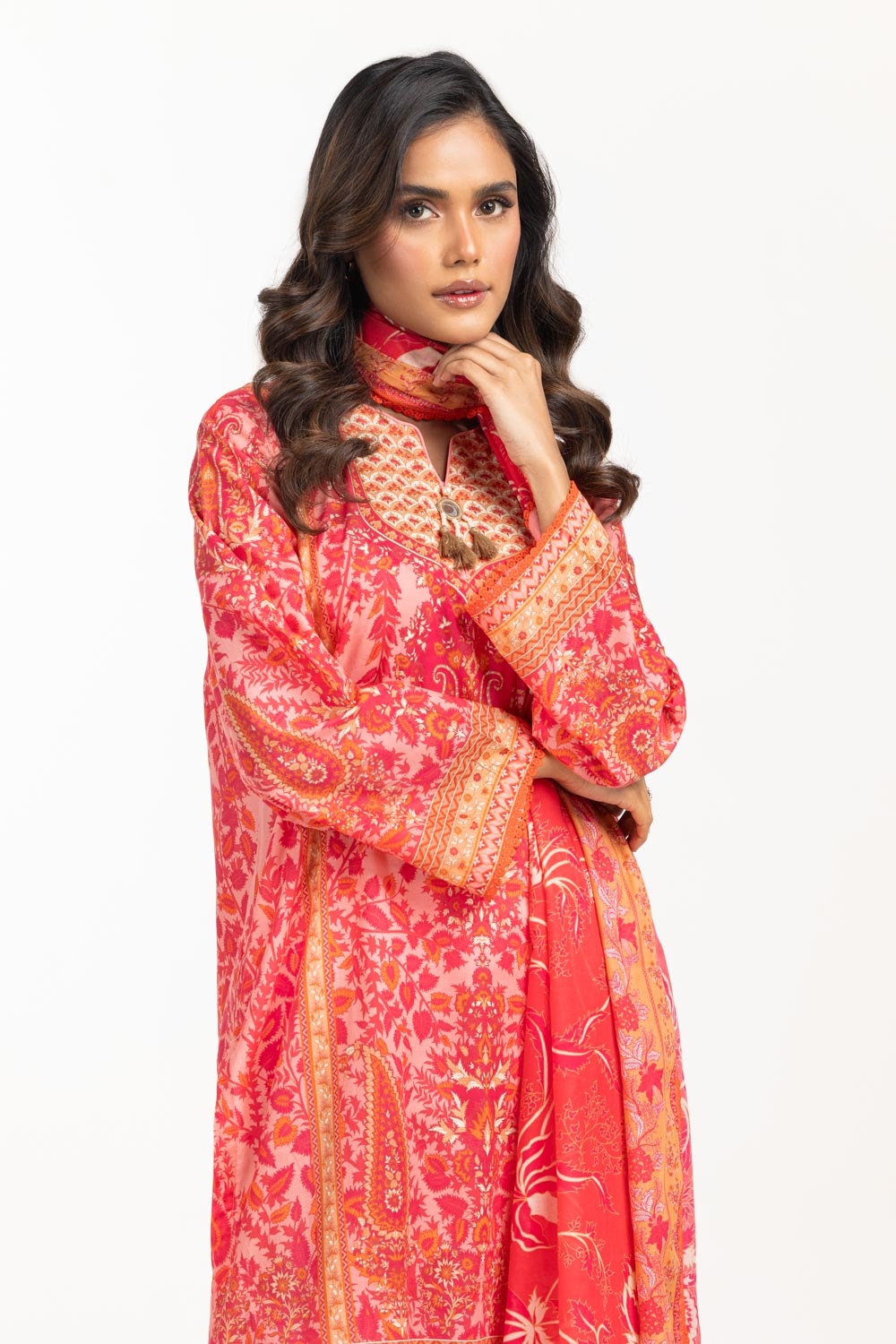 3PC Lawn Printed Suit IUSTKSD-679