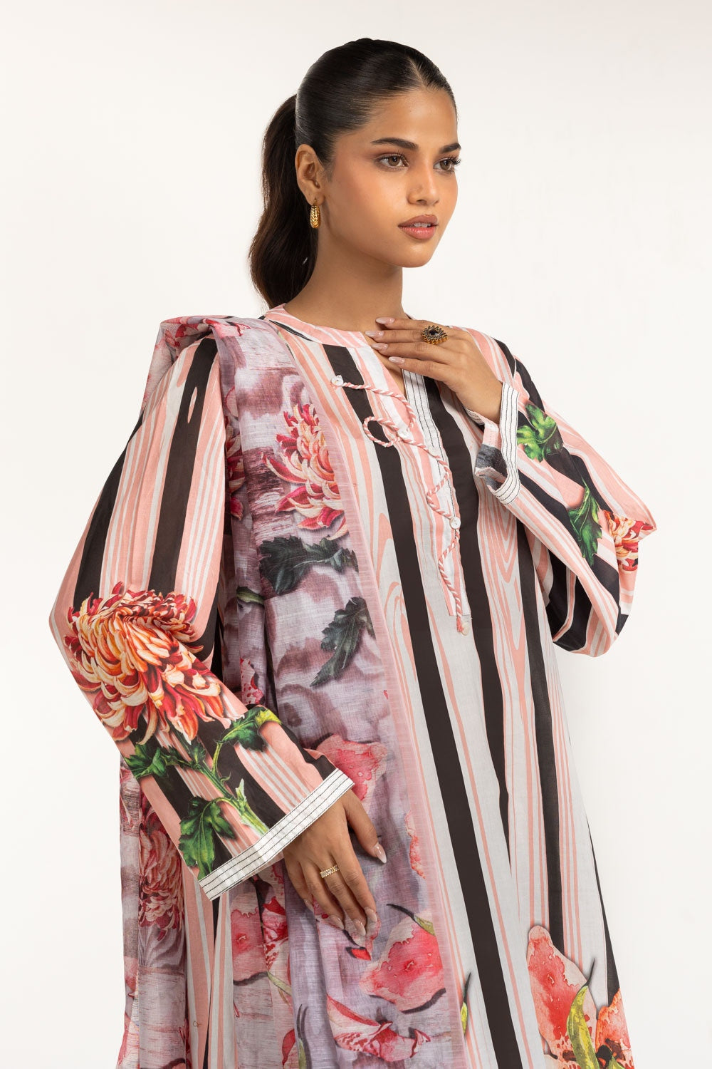 3PC Lawn Printed Suit IUSTKSD-688