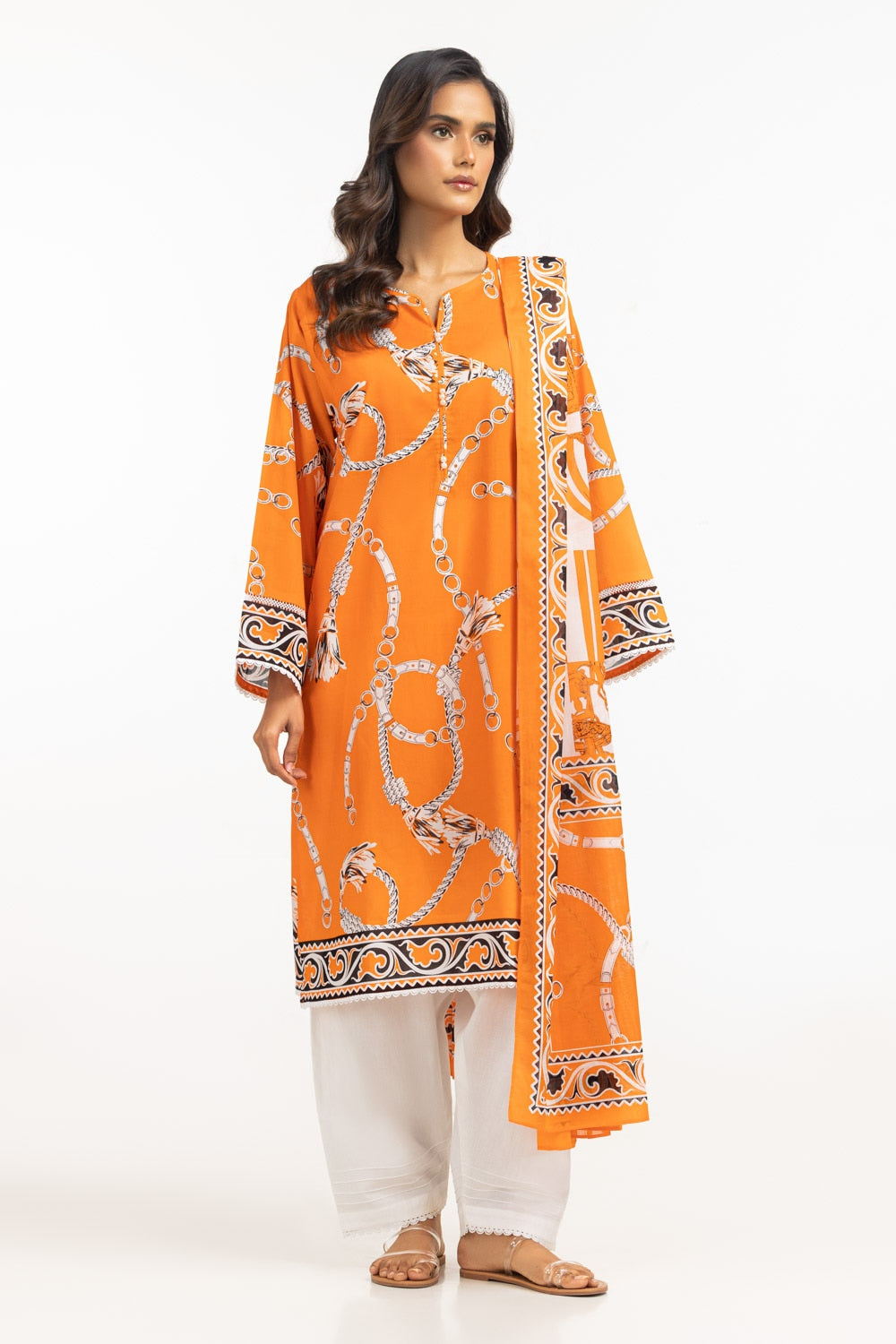 3PC Lawn Printed Suit IUSTKSD-698
