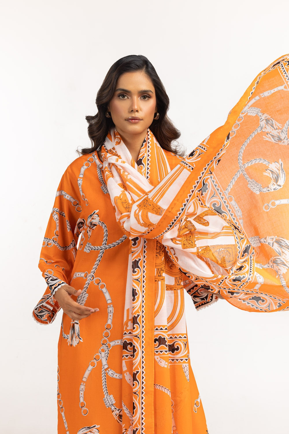 3PC Lawn Printed Suit IUSTKSD-698