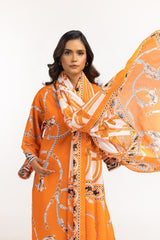 3PC Lawn Printed Suit IUSTKSD-698