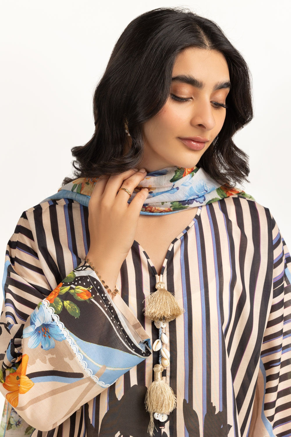 3PC Lawn Printed Suit IUSTKSD-699