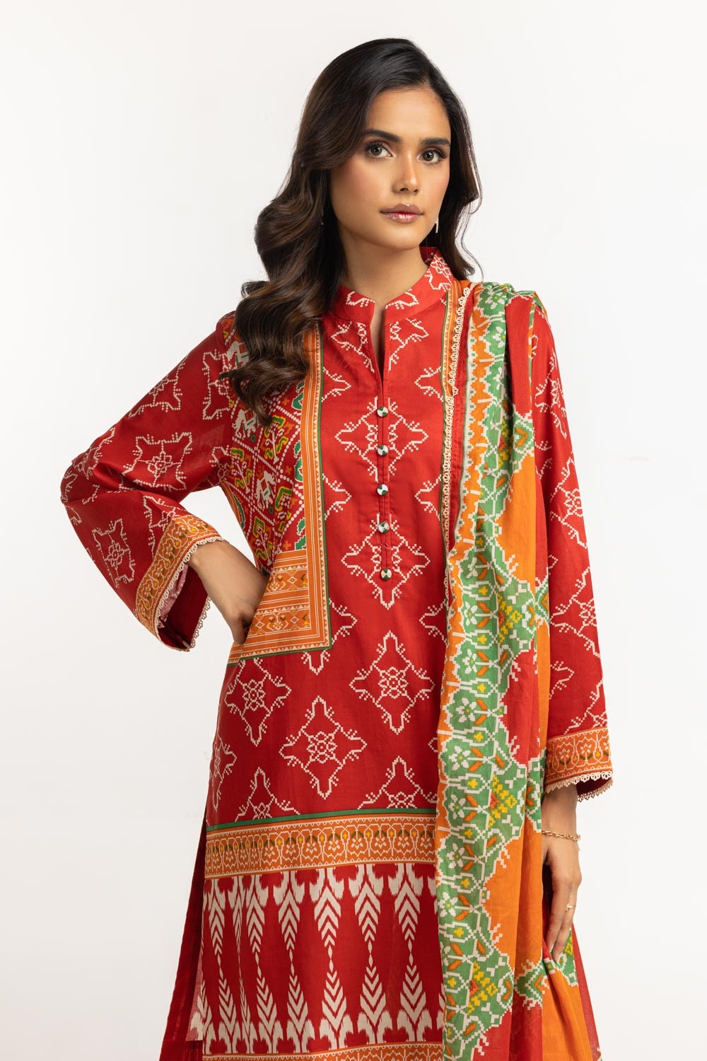 3PC Lawn Printed Suit IUSTKSD-703