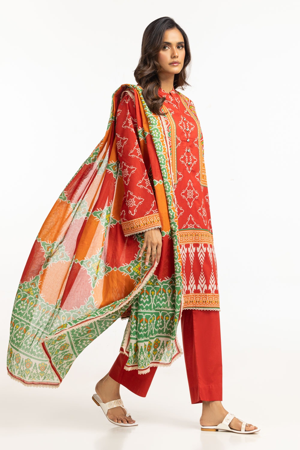 3PC Lawn Printed Suit IUSTKSD-703