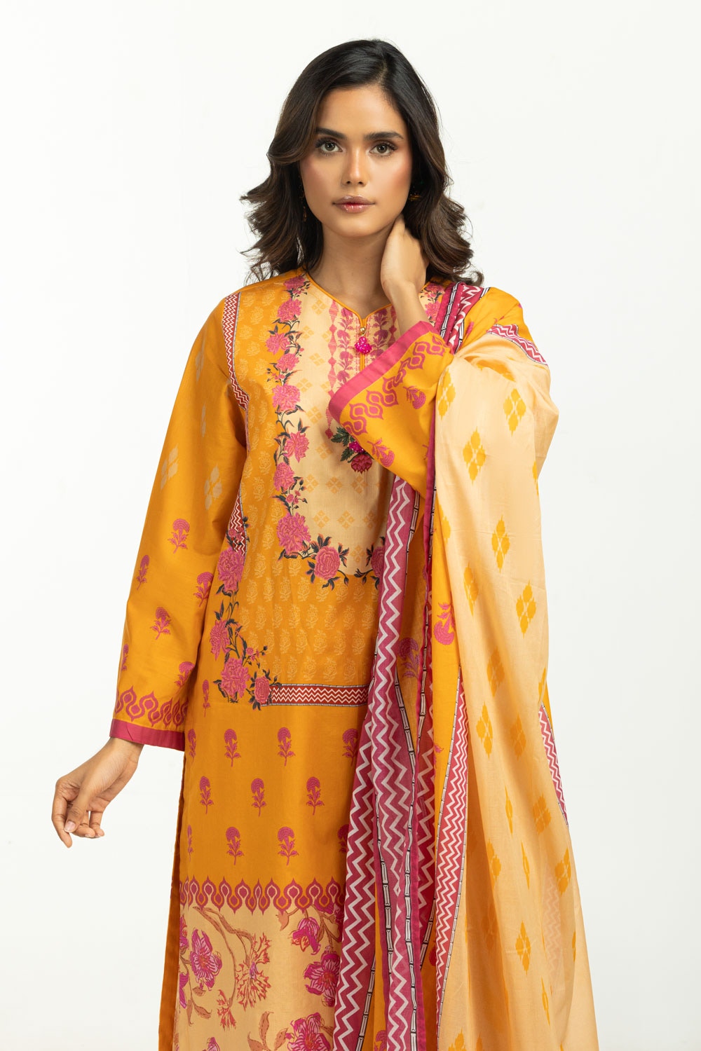 3PC Lawn Printed Suit IUSTKSD-718