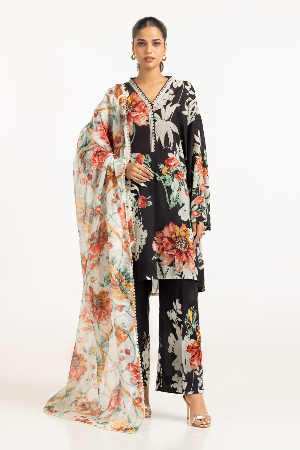3PC Lawn Printed Suit IUSTKSD-772