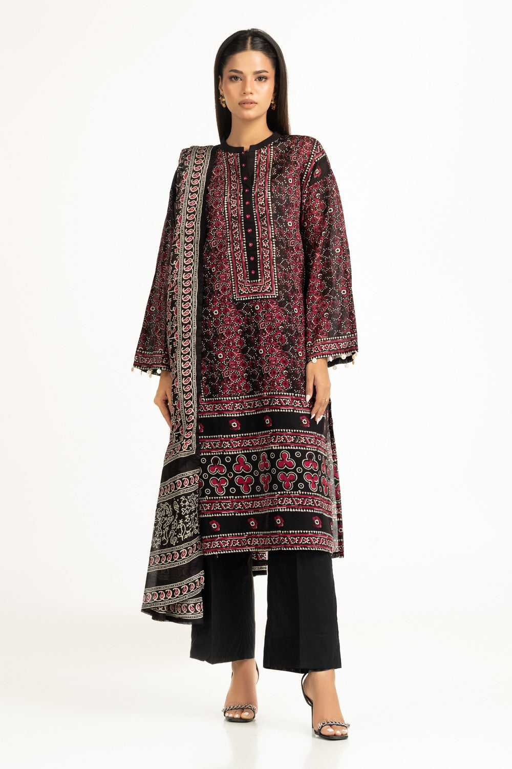 3Pc Lawn Printed Suit IUSTKSD-825