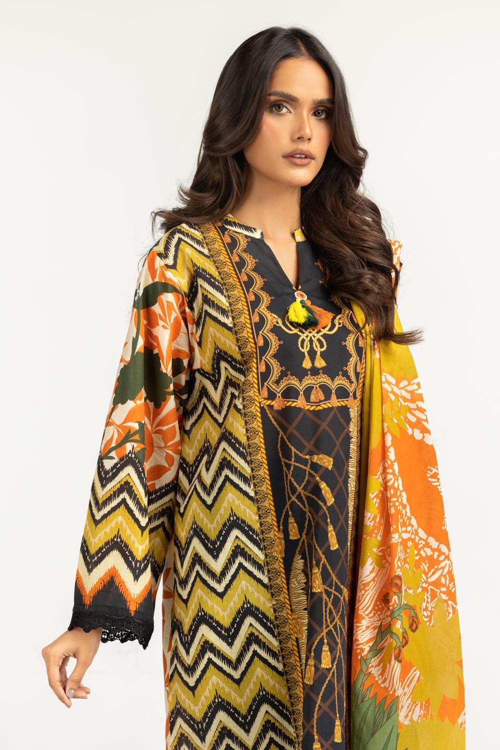 3PC Lawn Printed Suit IUSTKSD-833