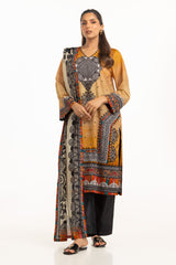 3PC Lawn Printed Suit IUSTKSD-842