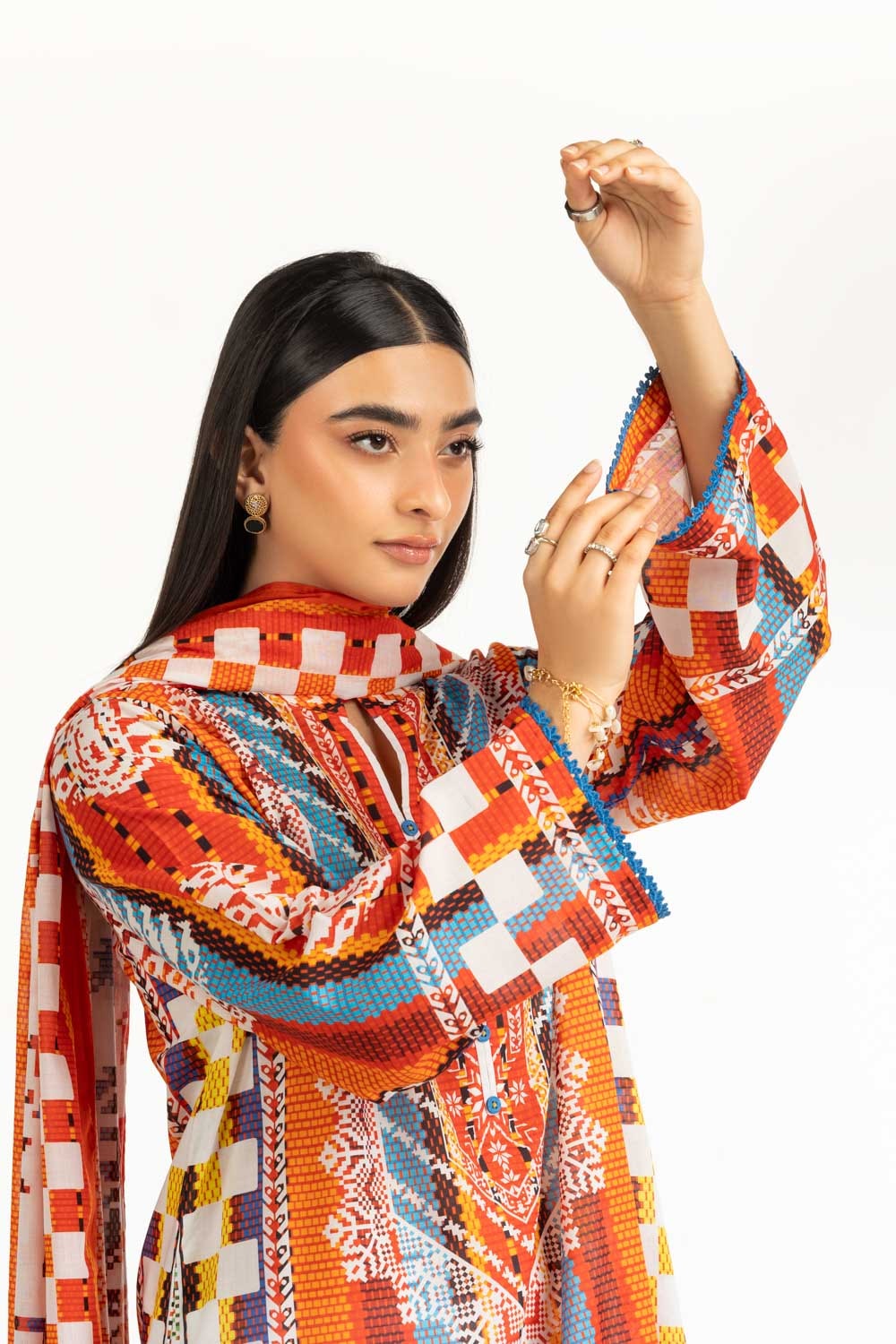 3PC Lawn Printed Suit IUSTKSD-844