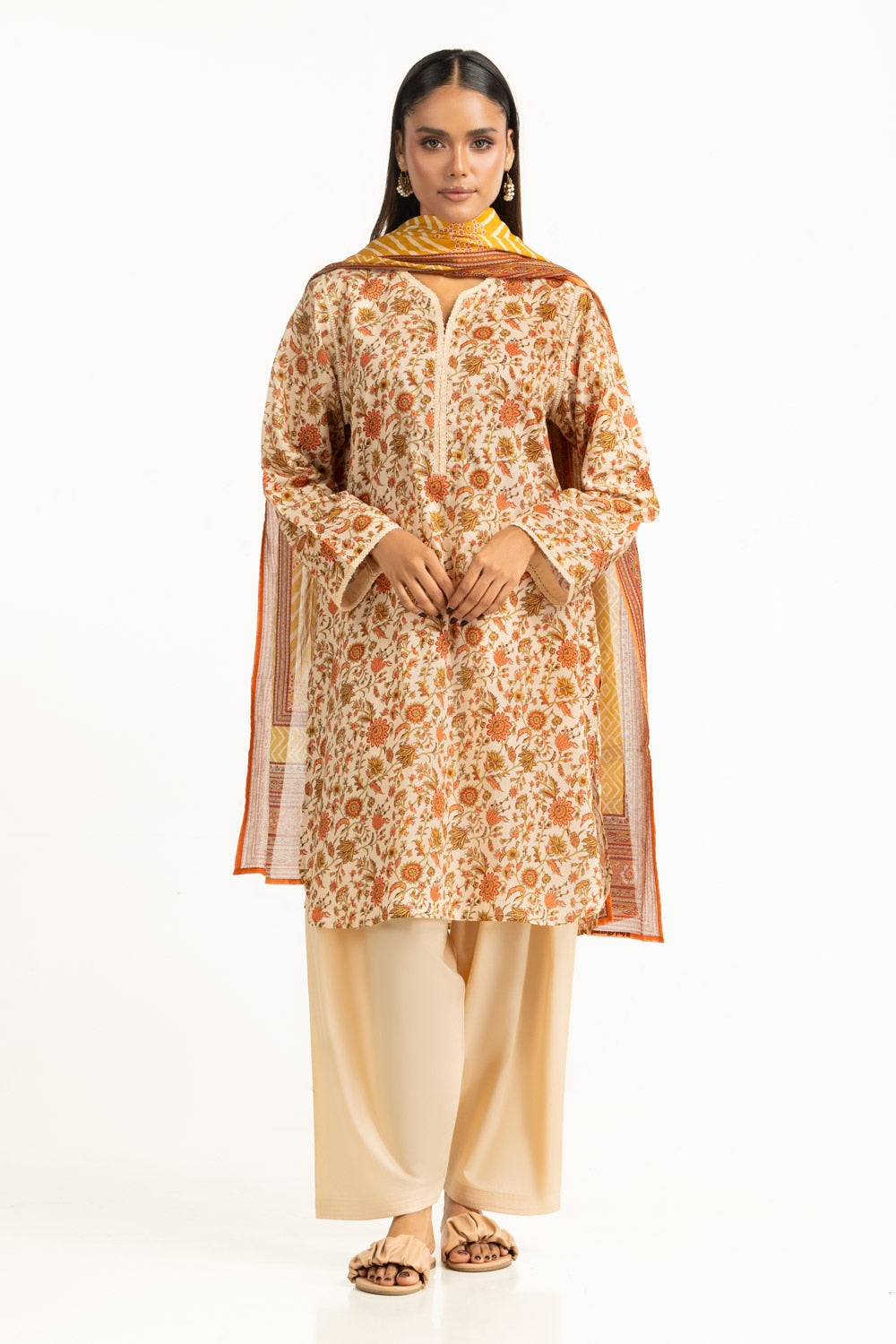 3PC Lawn Printed Suit IUSTKSD-865