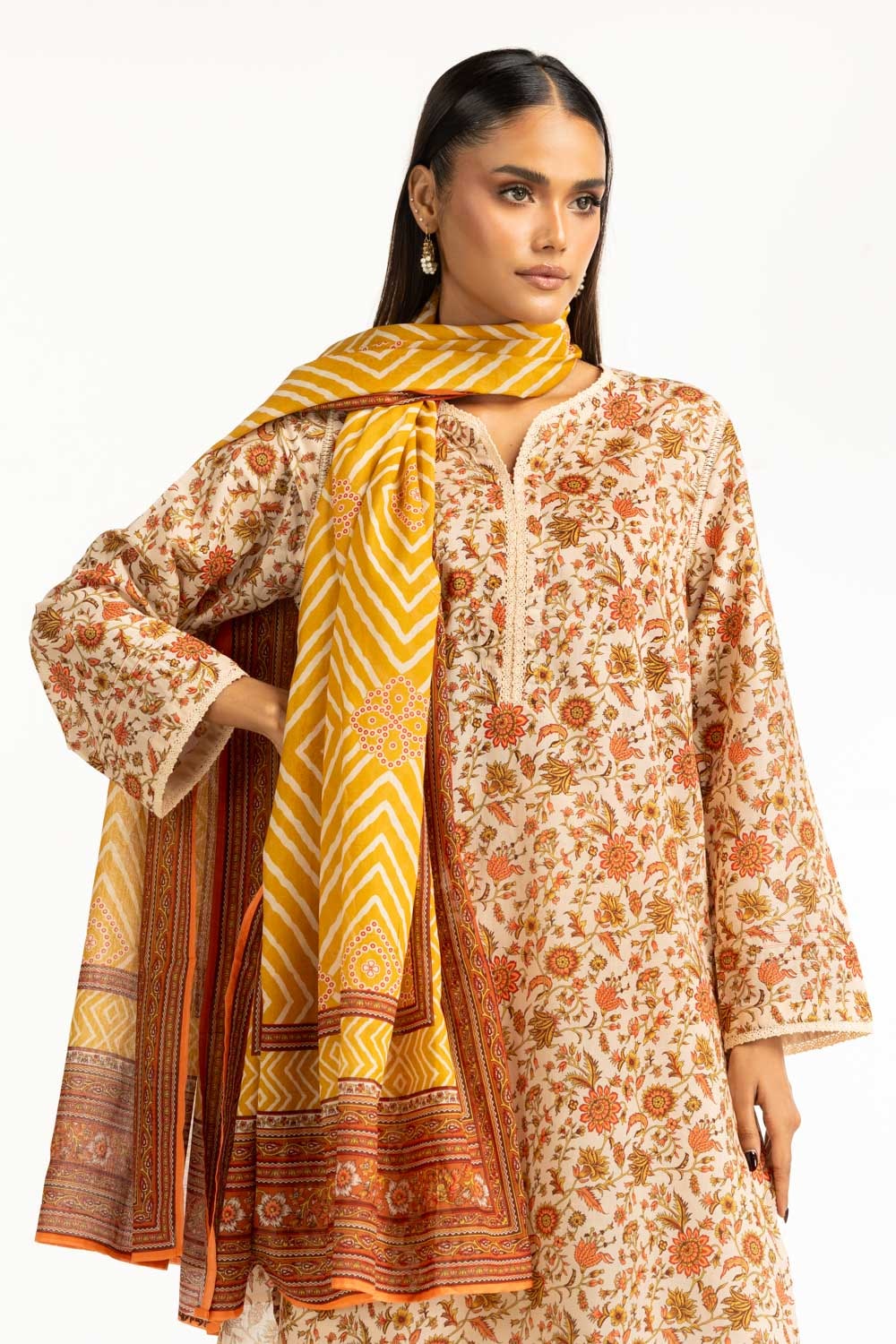 3PC Lawn Printed Suit IUSTKSD-865