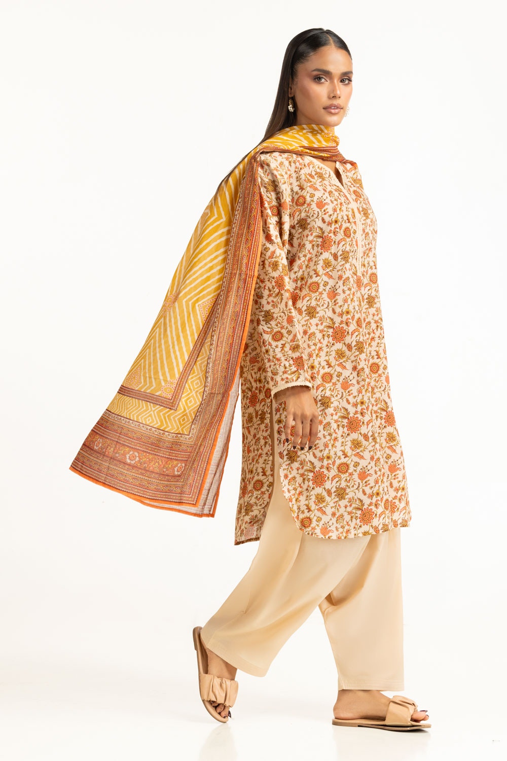 3PC Lawn Printed Suit IUSTKSD-865