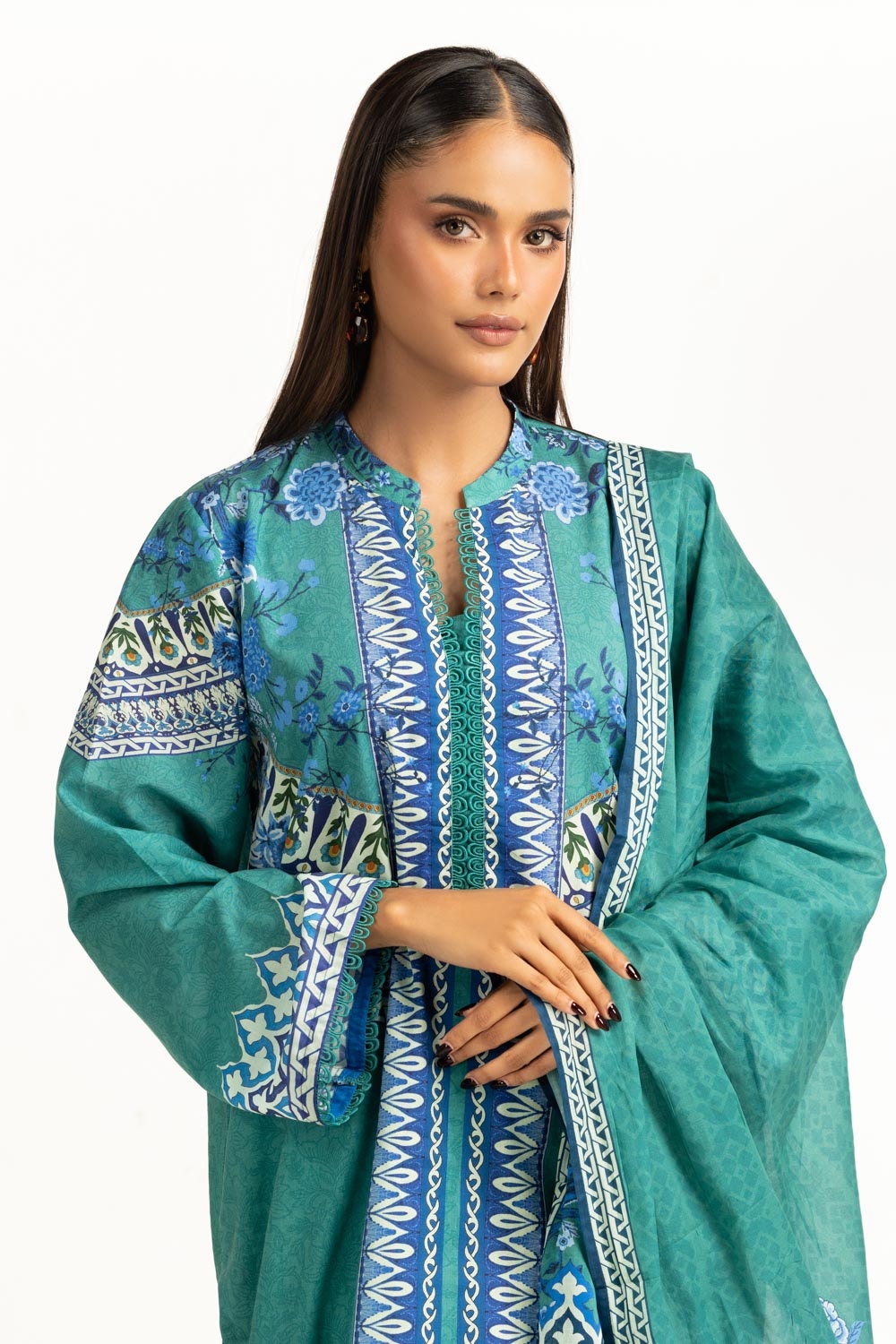 3PC Lawn Printed Suit IUSTKSD-871