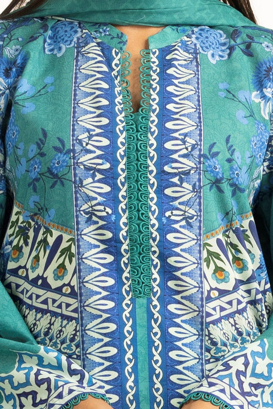 3PC Lawn Printed Suit IUSTKSD-871