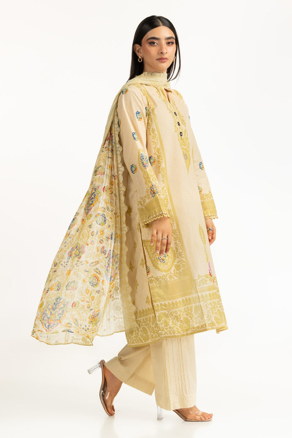 3Pc Lawn Printed Suit